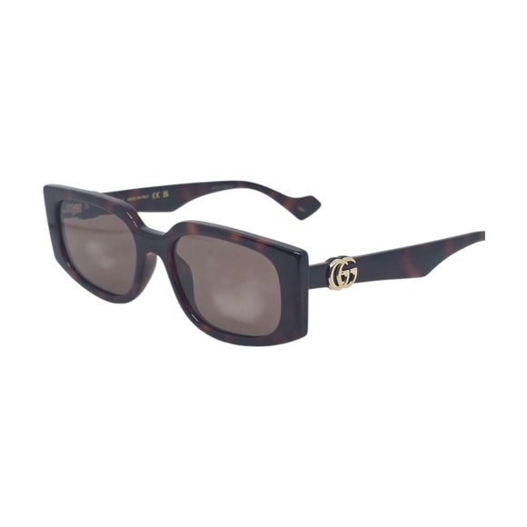 Gucci Brown Sunglasses with Gold Accents - Picture 5 of 6